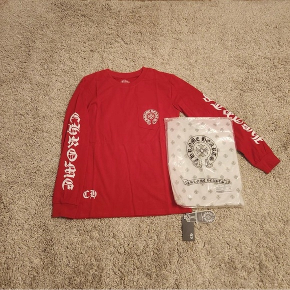 Chrome Hearts Other - Chrome Hearts Red Long Sleeve Tee